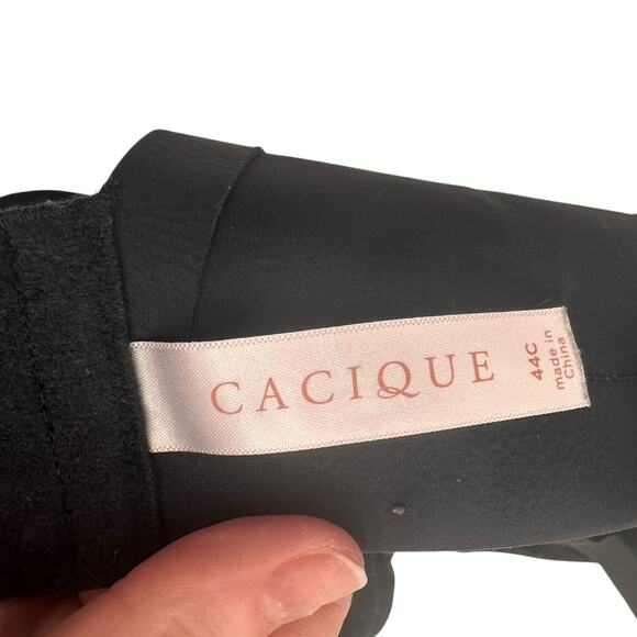 Cacique Black Nylon & Spandex Bra Size 44C - Picture 7 of 8
